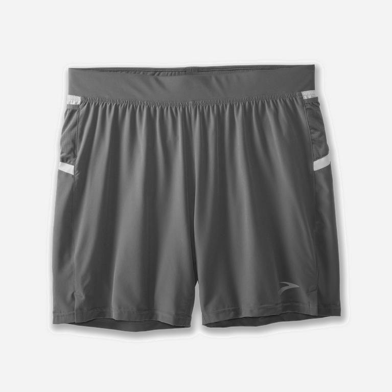 Brooks Sherpa 7 2-In-1 Herren Shorts Laufhosen - Grau (PDULN4568)